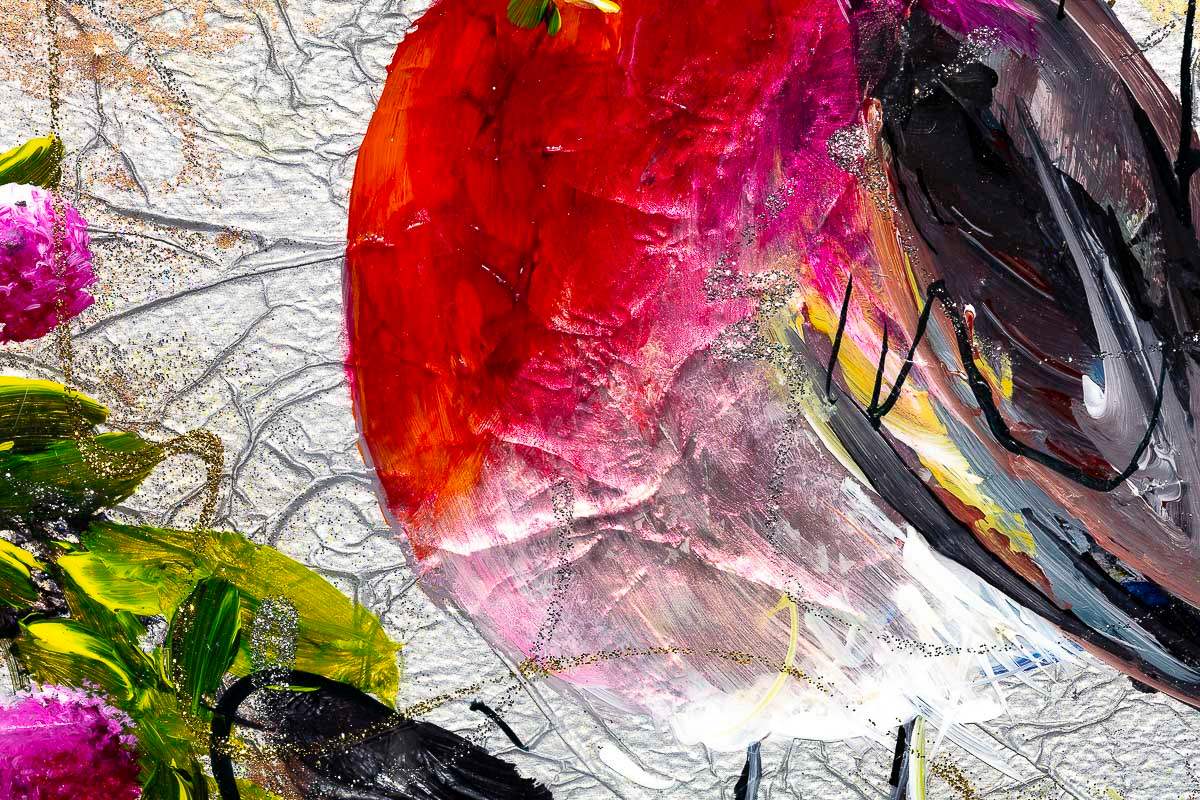 Red Breast - Original - SOLD by artist Rozanne Bell - Wyecliffe Galleries