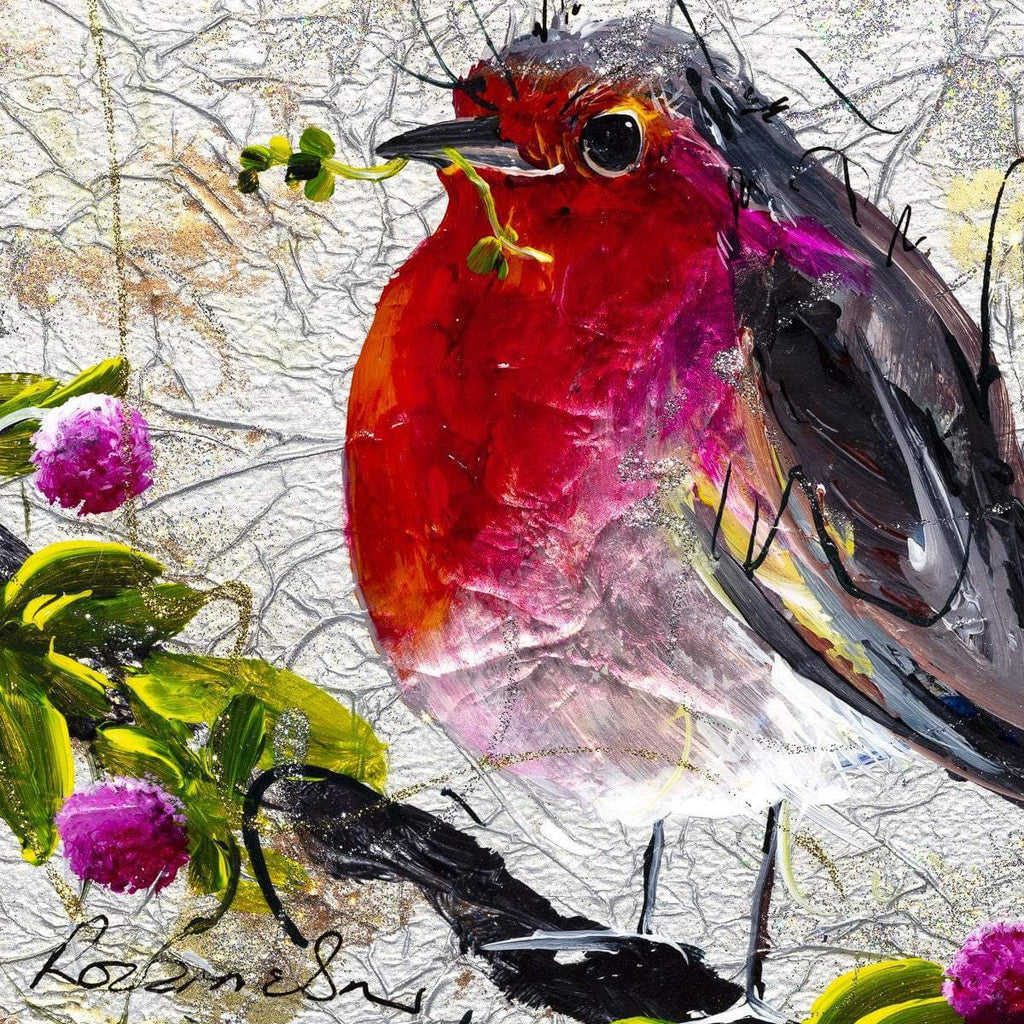 Red Breast - Original - SOLD by artist Rozanne Bell - Wyecliffe Galleries