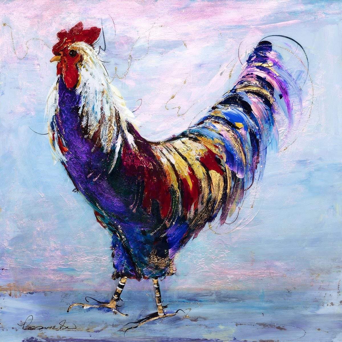 Robbie - Original - SOLD by artist Rozanne Bell - Wyecliffe Galleries