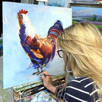 Robbie - Original - SOLD by artist Rozanne Bell - Wyecliffe Galleries