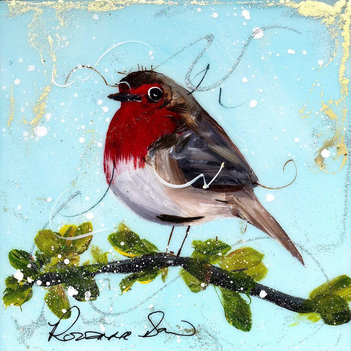 Robert - Original - SOLD by artist Rozanne Bell - Wyecliffe Galleries