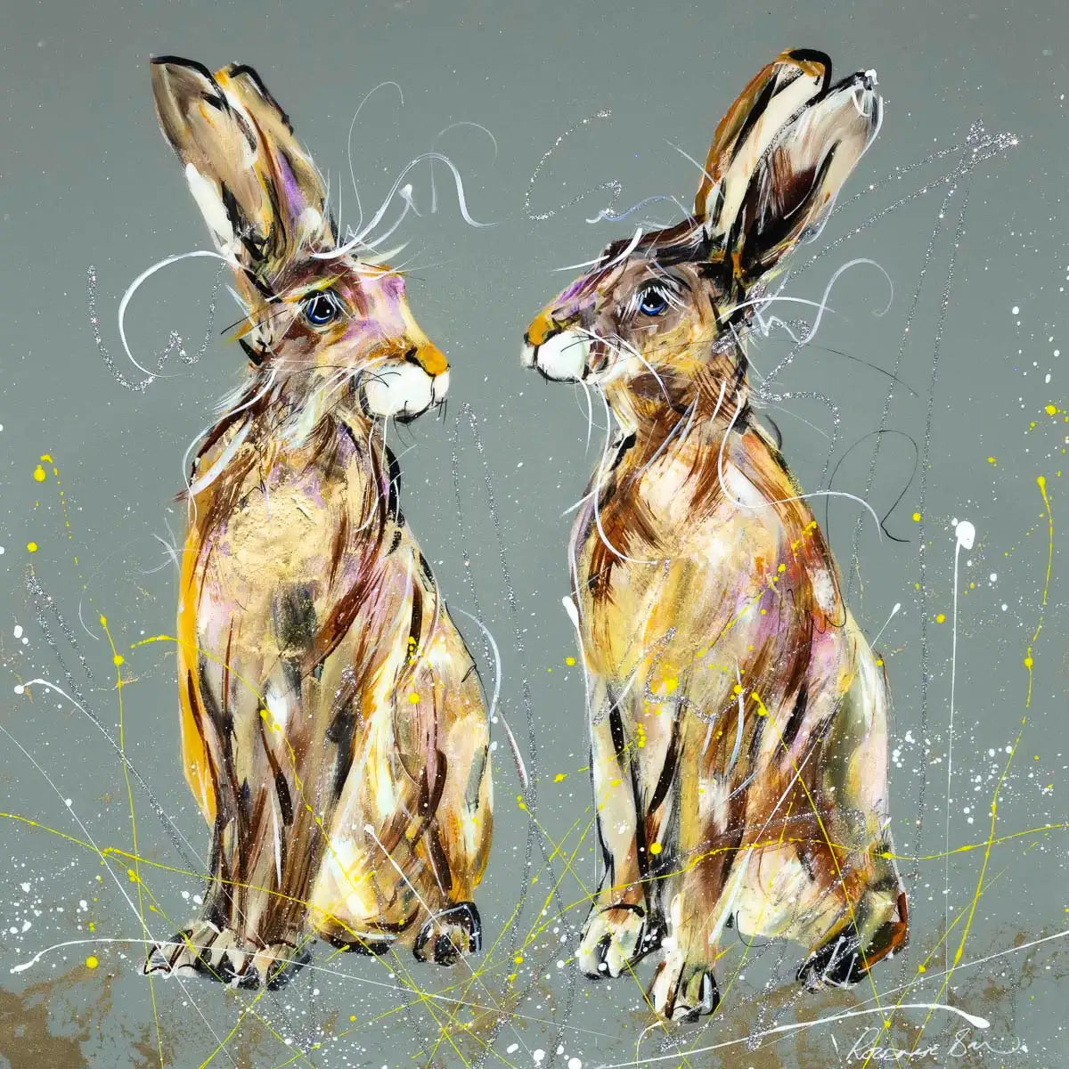 Robert & Rupert - Original - SOLD by artist Rozanne Bell - Wyecliffe Galleries