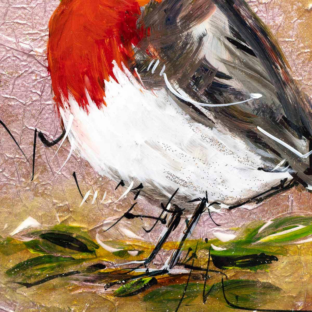 Robins Calling - Original - SOLD by artist Rozanne Bell - Wyecliffe Galleries