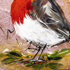 Robins Calling - Original - SOLD by artist Rozanne Bell - Wyecliffe Galleries