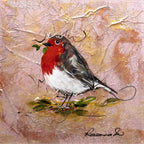 Robins Calling - Original - SOLD by artist Rozanne Bell - Wyecliffe Galleries