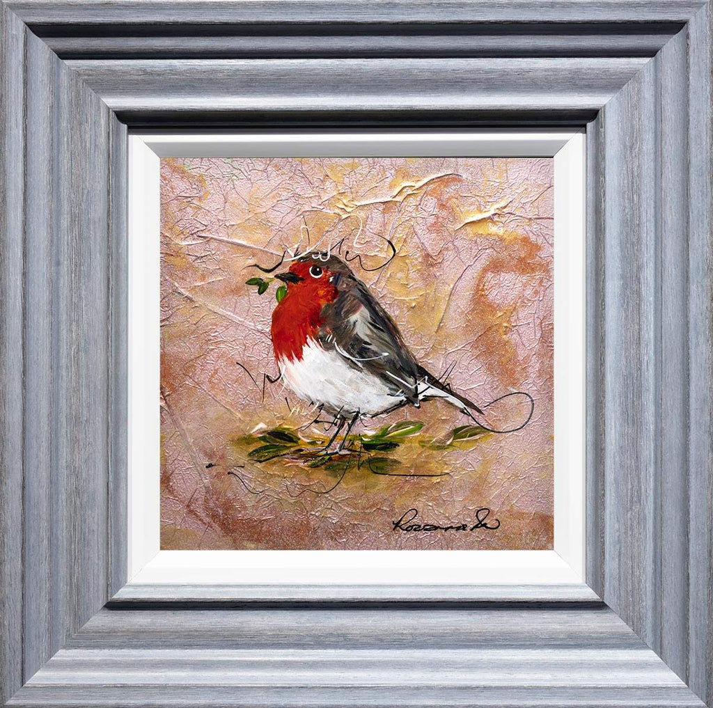 Robins Calling - Original - SOLD by artist Rozanne Bell - Wyecliffe Galleries