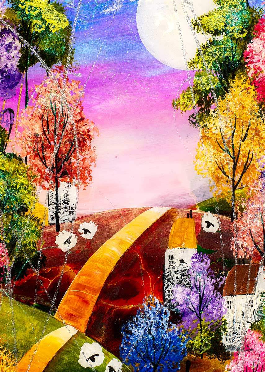 Rolling Hills - Original - SOLD by artist Rozanne Bell - Wyecliffe Galleries