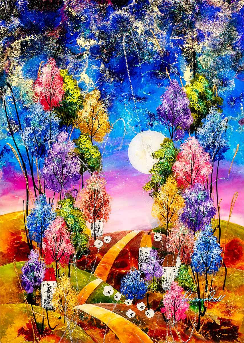 Rolling Hills - Original - SOLD by artist Rozanne Bell - Wyecliffe Galleries