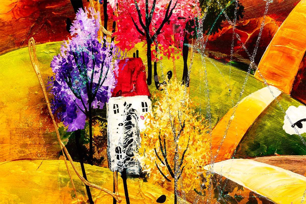 Rolling Hills - Original - SOLD by artist Rozanne Bell - Wyecliffe Galleries