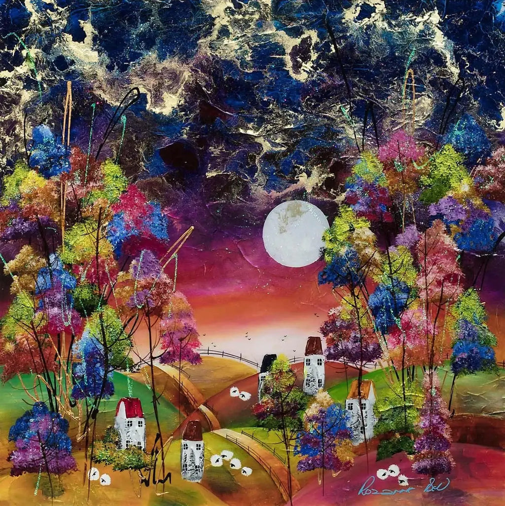 Rolling Hills - Original - SOLD by artist Rozanne Bell - Wyecliffe Galleries