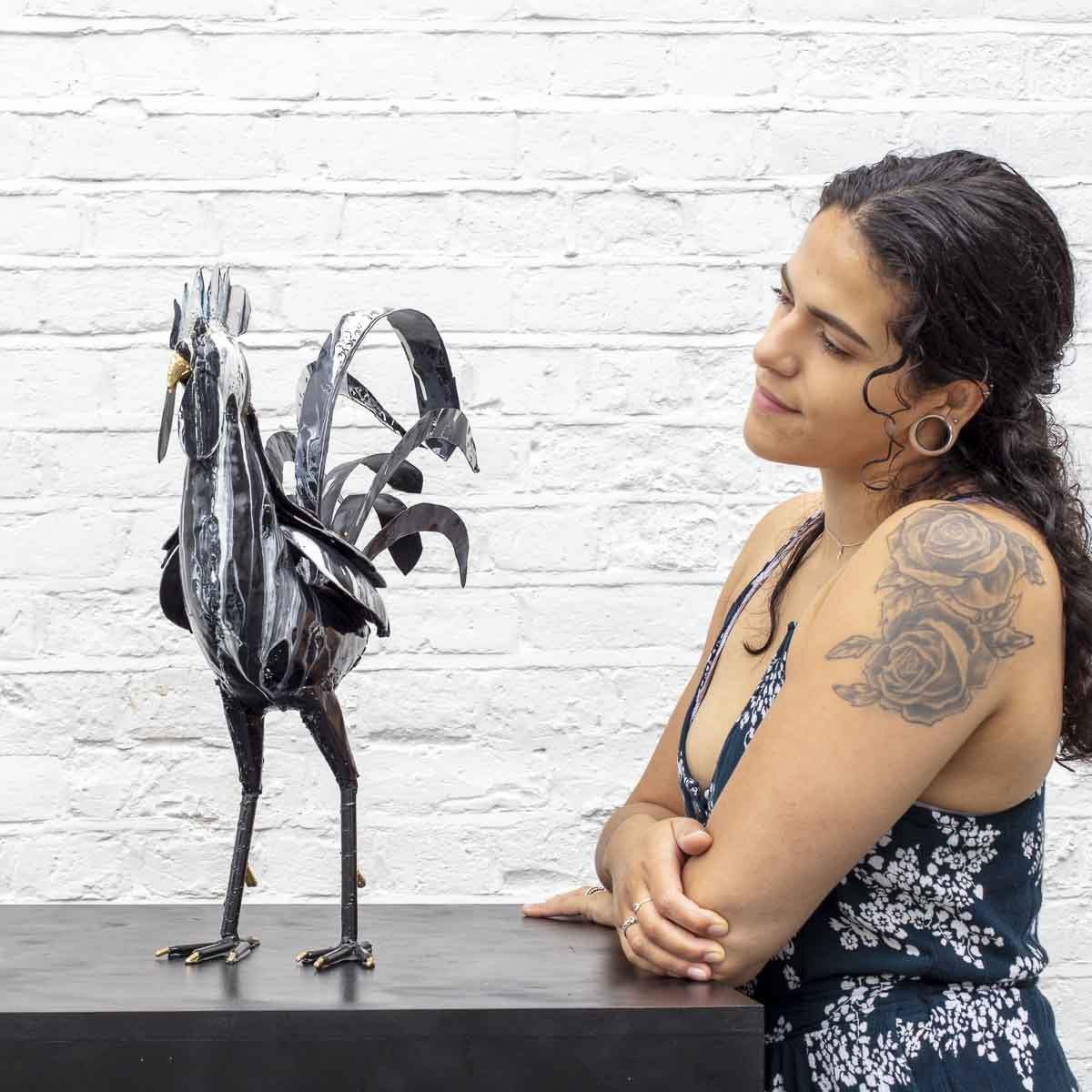 Roscoe - Original Sculpture by artist Rozanne Bell - Wyecliffe Galleries