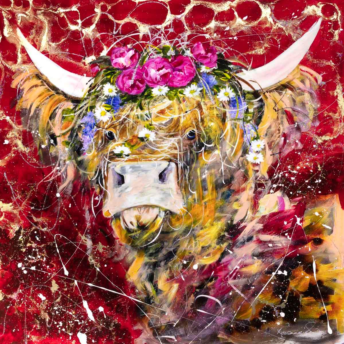 Rose - Original - SOLD by artist Rozanne Bell - Wyecliffe Galleries