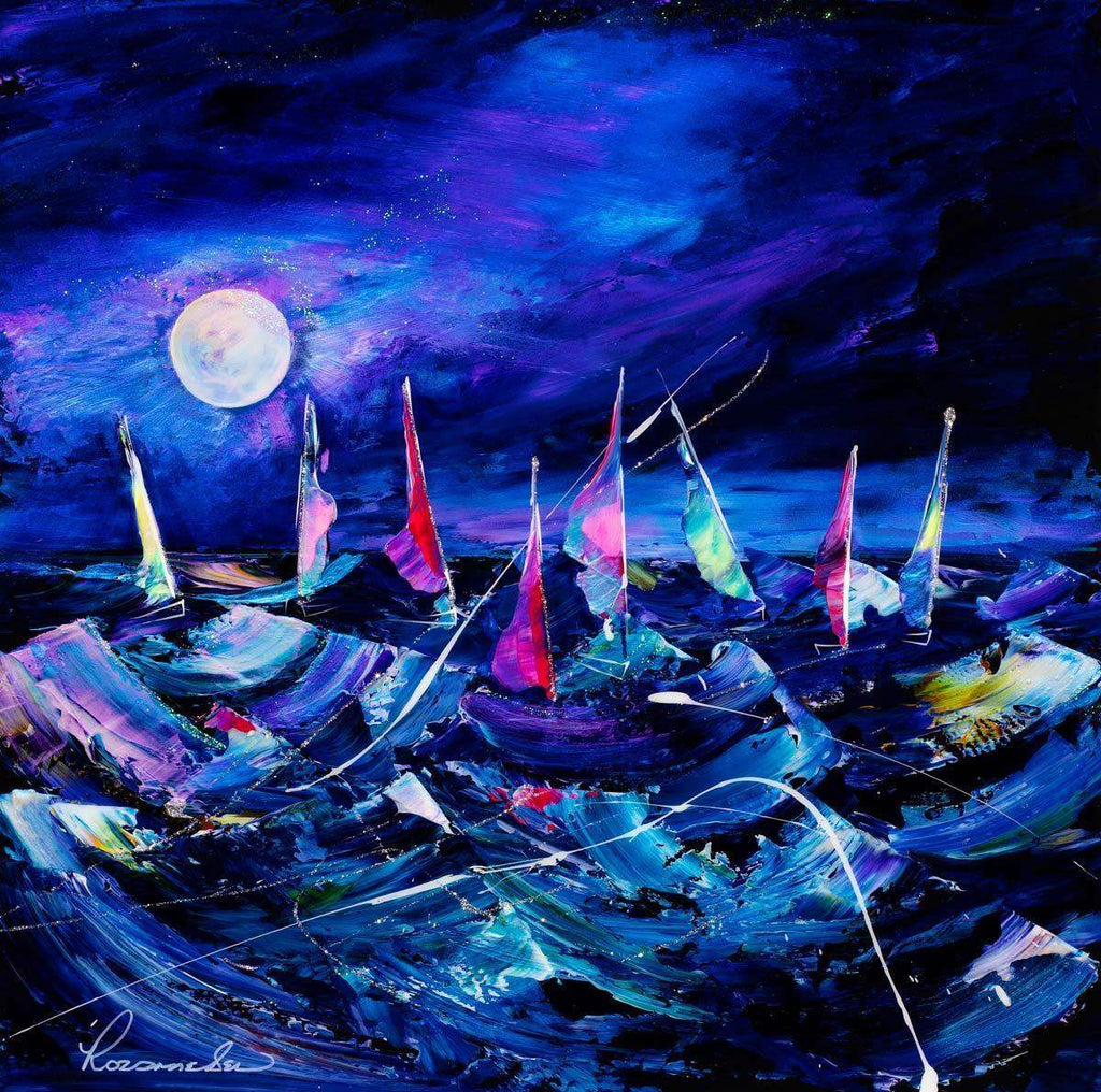 Rough Waters - Original - SOLD by artist Rozanne Bell - Wyecliffe Galleries