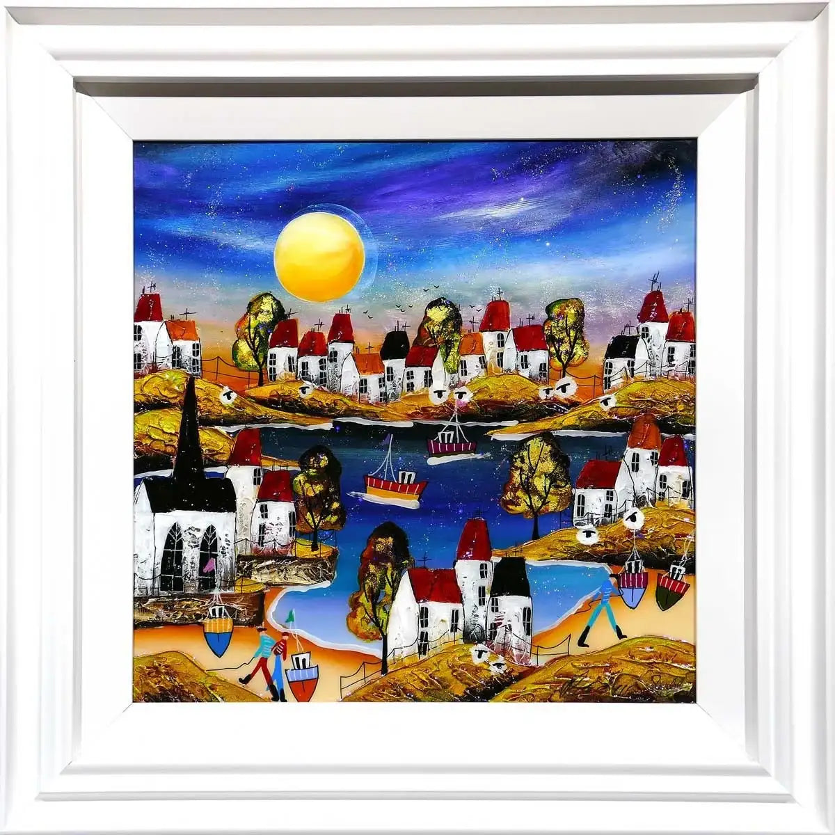 Safe in the Harbour - Original - SOLD by artist Rozanne Bell - Wyecliffe Galleries