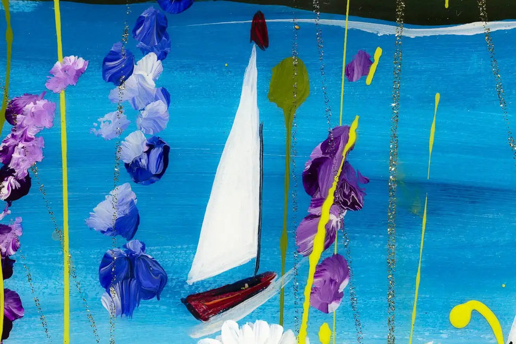 Sail Offshore - Original - SOLD by artist Rozanne Bell - Wyecliffe Galleries