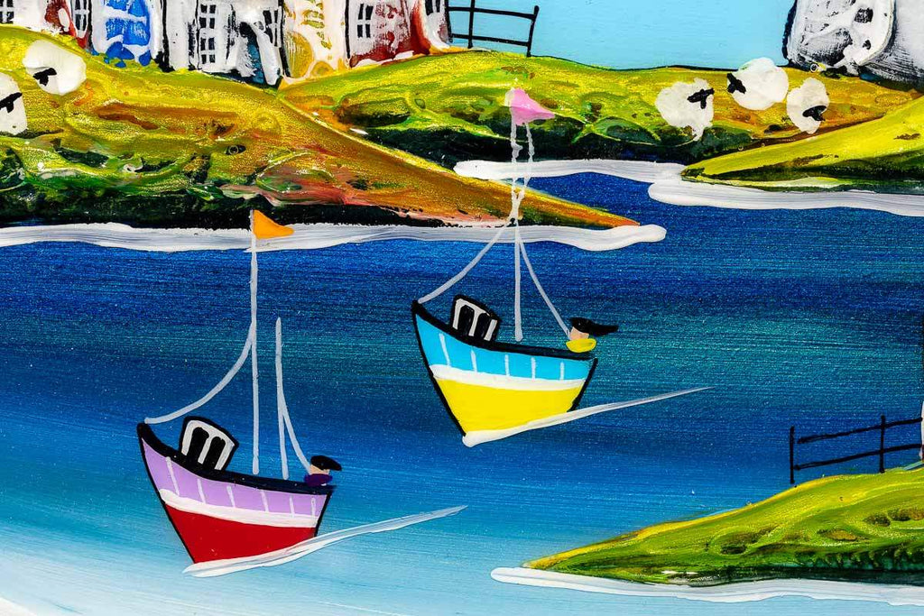 Sail With Me I - Original - SOLD by artist Rozanne Bell - Wyecliffe Galleries