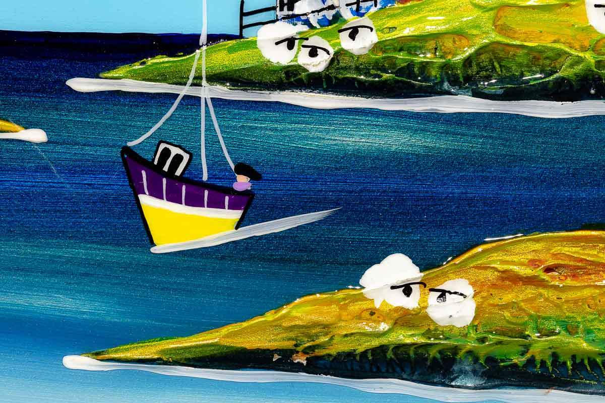 Sail with Me II - Original - SOLD by artist Rozanne Bell - Wyecliffe Galleries