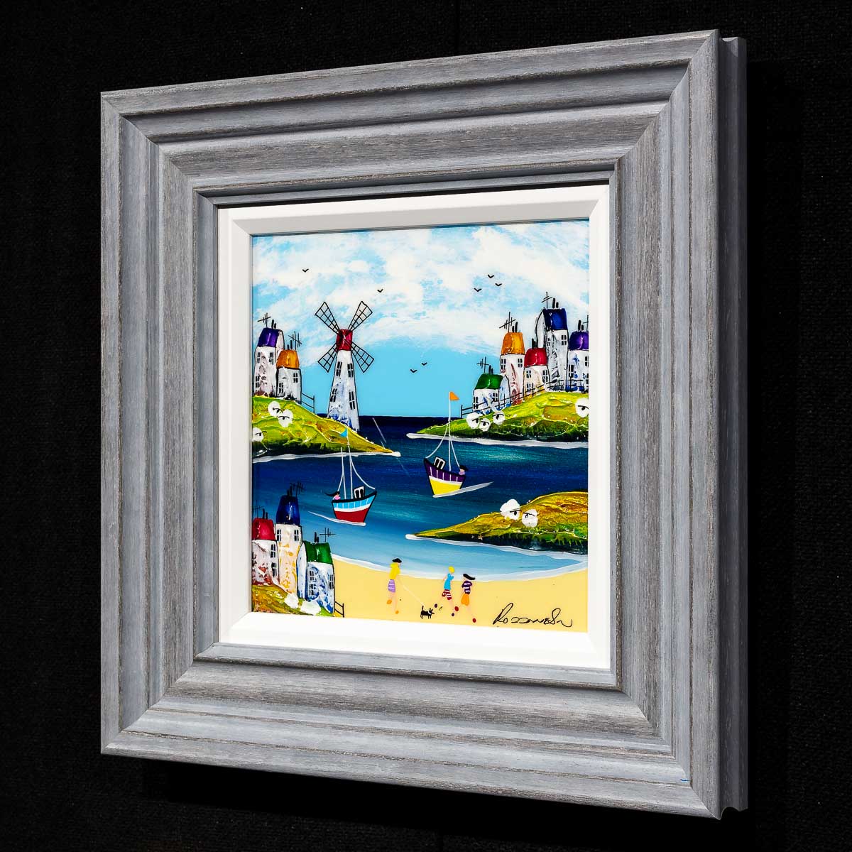 Sail with Me II - Original Rozanne Bell Framed