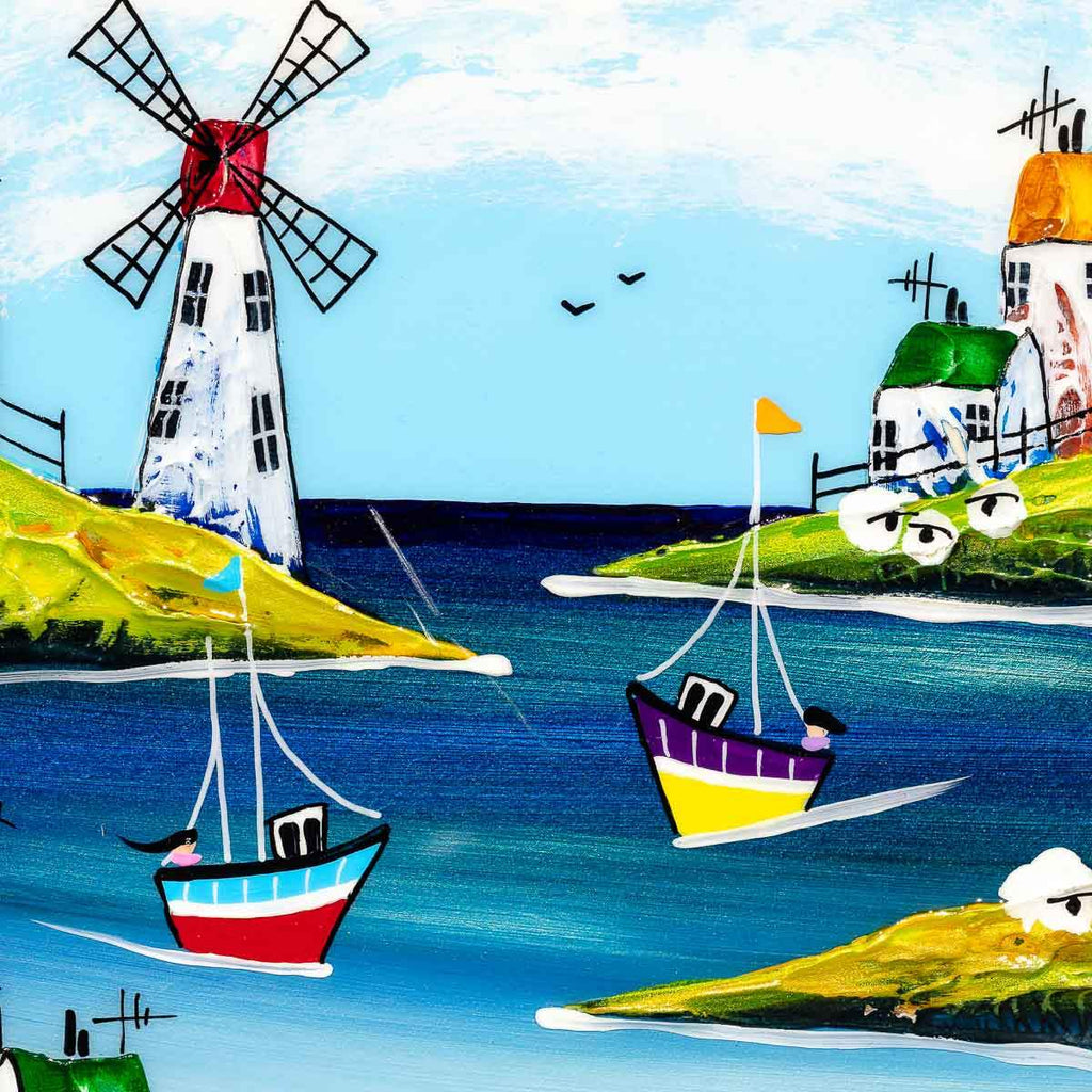 Sail with Me II - Original - SOLD by artist Rozanne Bell - Wyecliffe Galleries