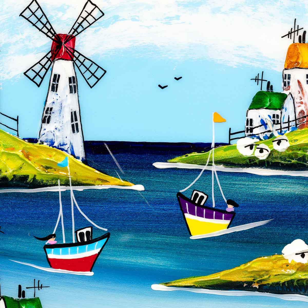 Sail with Me II - Original - SOLD by artist Rozanne Bell - Wyecliffe Galleries