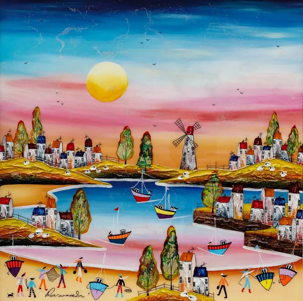 Sailing on a Sunny Day - Original - SOLD by artist Rozanne Bell - Wyecliffe Galleries