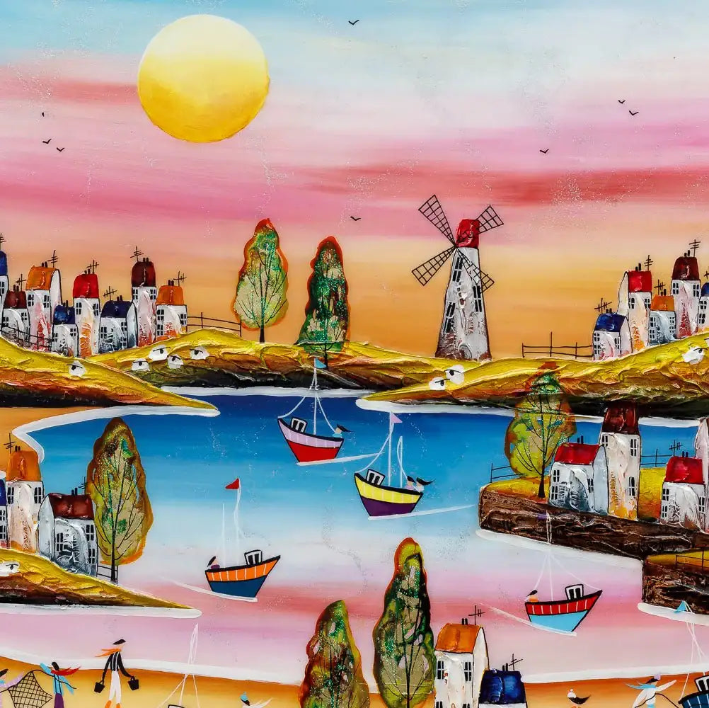 Sailing on a Sunny Day - Original - SOLD by artist Rozanne Bell - Wyecliffe Galleries