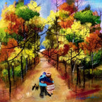 Scots Terriers - Original - SOLD by artist Rozanne Bell - Wyecliffe Galleries