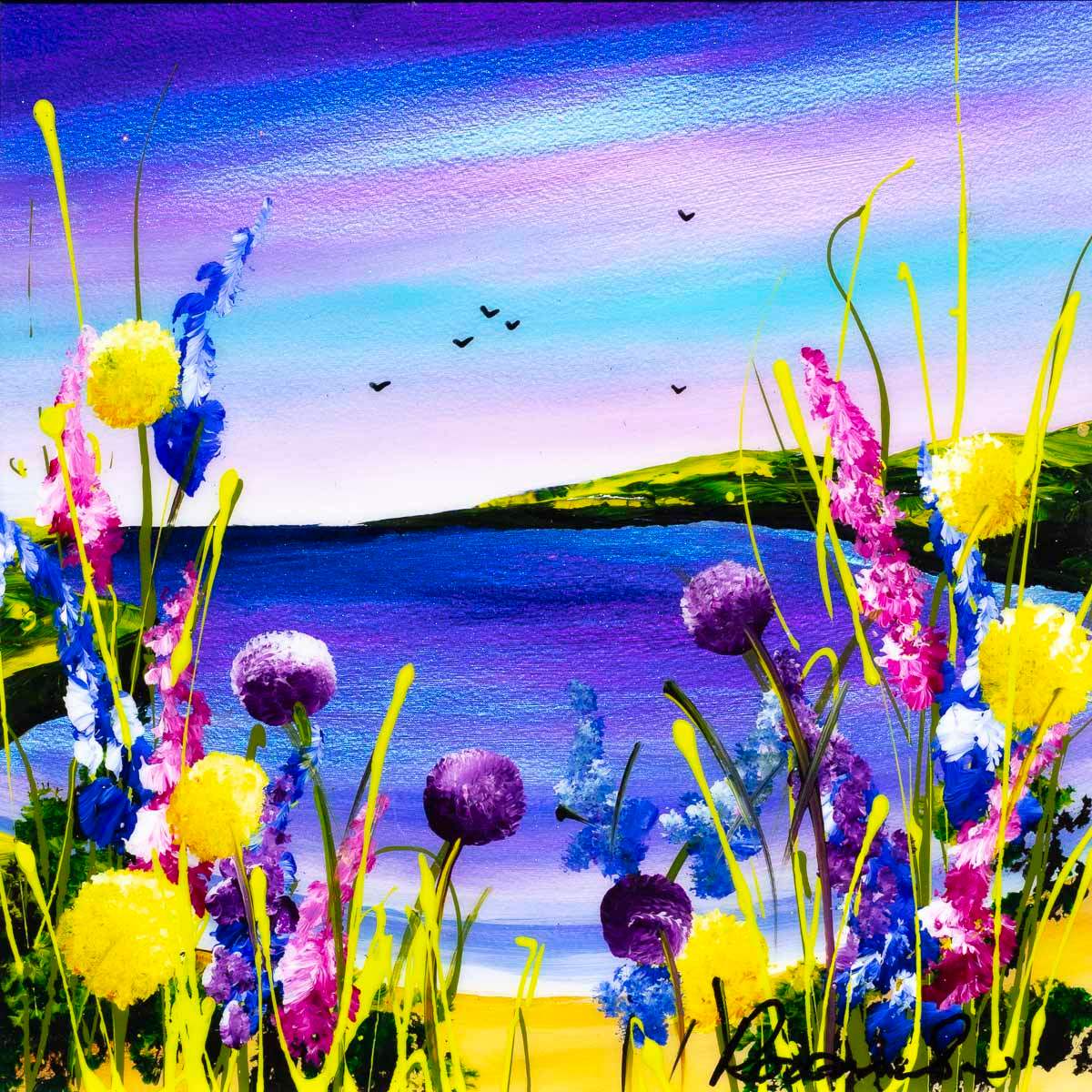 Seaside Blooms II - Original - SOLD by artist Rozanne Bell - Wyecliffe Galleries