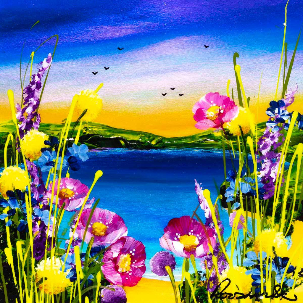 Seaside Blooms III - Original - SOLD by artist Rozanne Bell - Wyecliffe Galleries