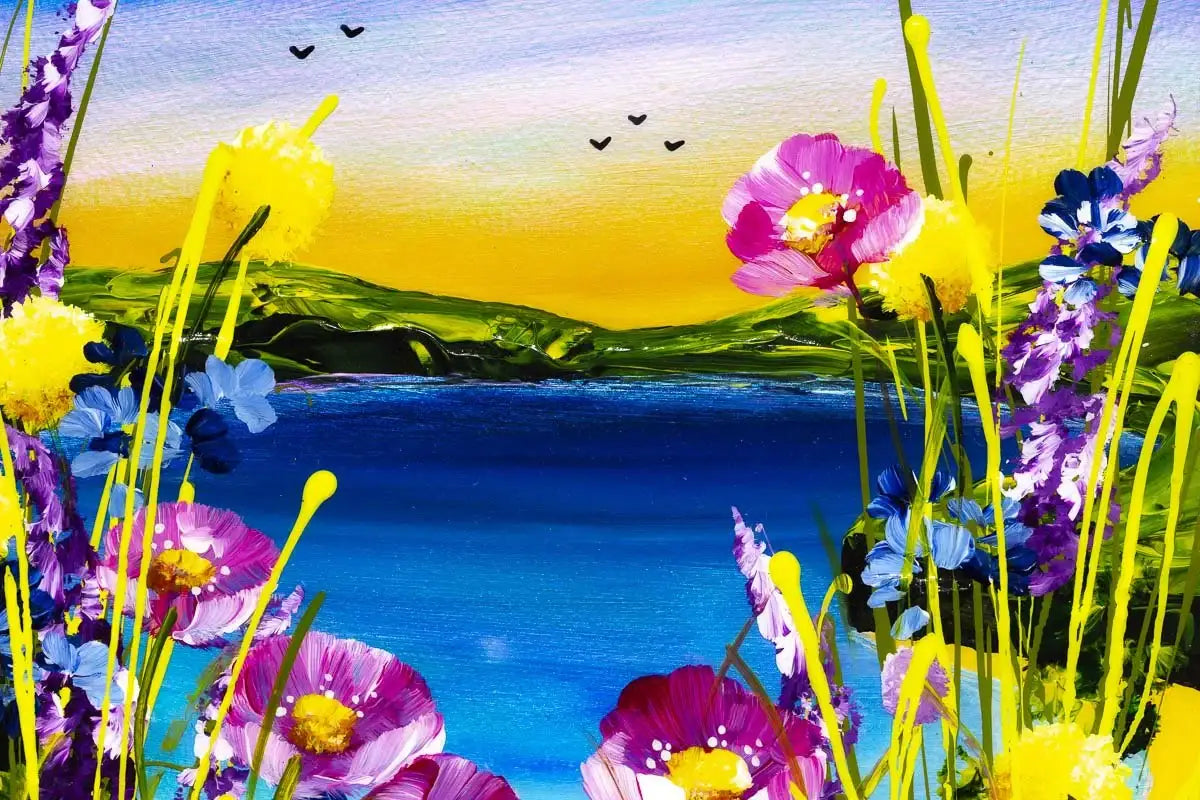 Seaside Blooms III - Original - SOLD by artist Rozanne Bell - Wyecliffe Galleries