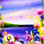 Seaside Blooms - Original - SOLD by artist Rozanne Bell - Wyecliffe Galleries