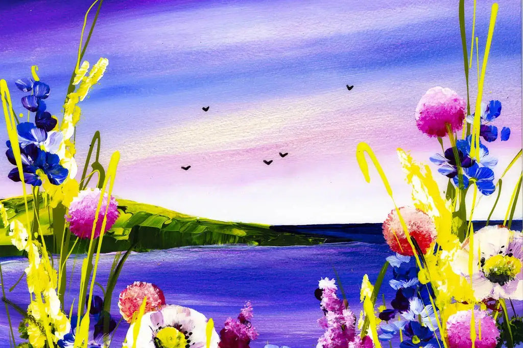 Seaside Blooms - Original - SOLD by artist Rozanne Bell - Wyecliffe Galleries