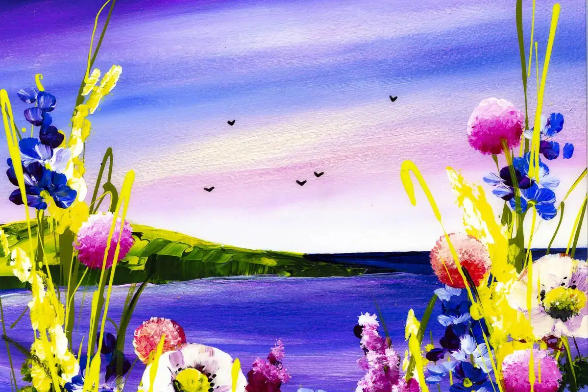 Seaside Blooms - Original - SOLD by artist Rozanne Bell - Wyecliffe Galleries