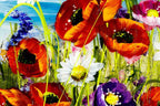 Seaside Flowers - Original - SOLD by artist Rozanne Bell - Wyecliffe Galleries