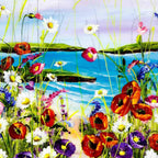 Seaside Flowers - Original - SOLD by artist Rozanne Bell - Wyecliffe Galleries