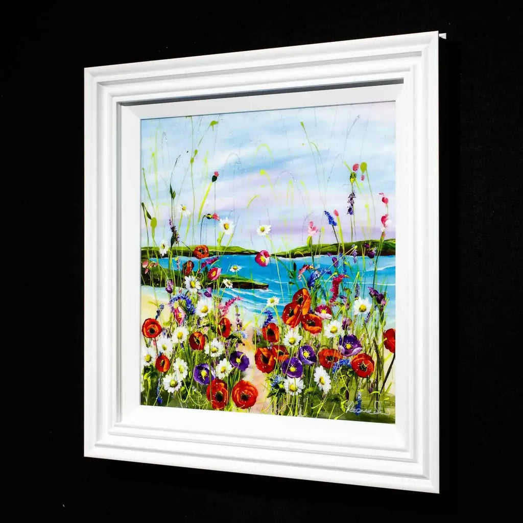 Seaside Flowers - Original - SOLD by artist Rozanne Bell - Wyecliffe Galleries