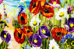 Seaside Flowers - Original - SOLD by artist Rozanne Bell - Wyecliffe Galleries