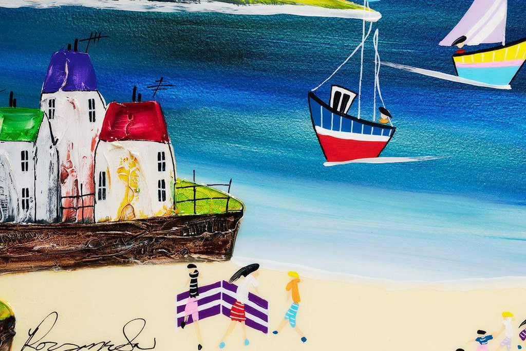Seaside Fun - Original - SOLD by artist Rozanne Bell - Wyecliffe Galleries
