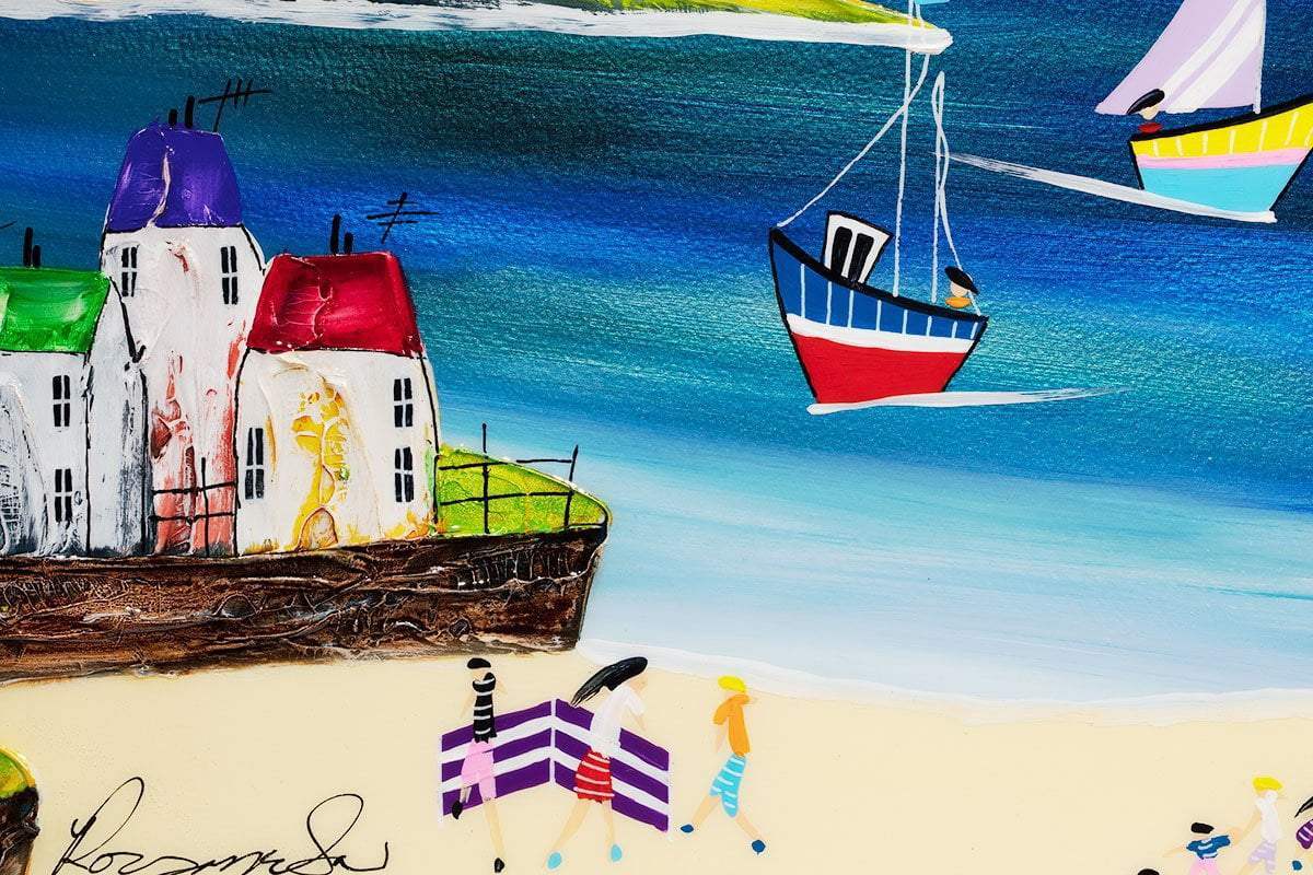 Seaside Fun - Original - SOLD by artist Rozanne Bell - Wyecliffe Galleries