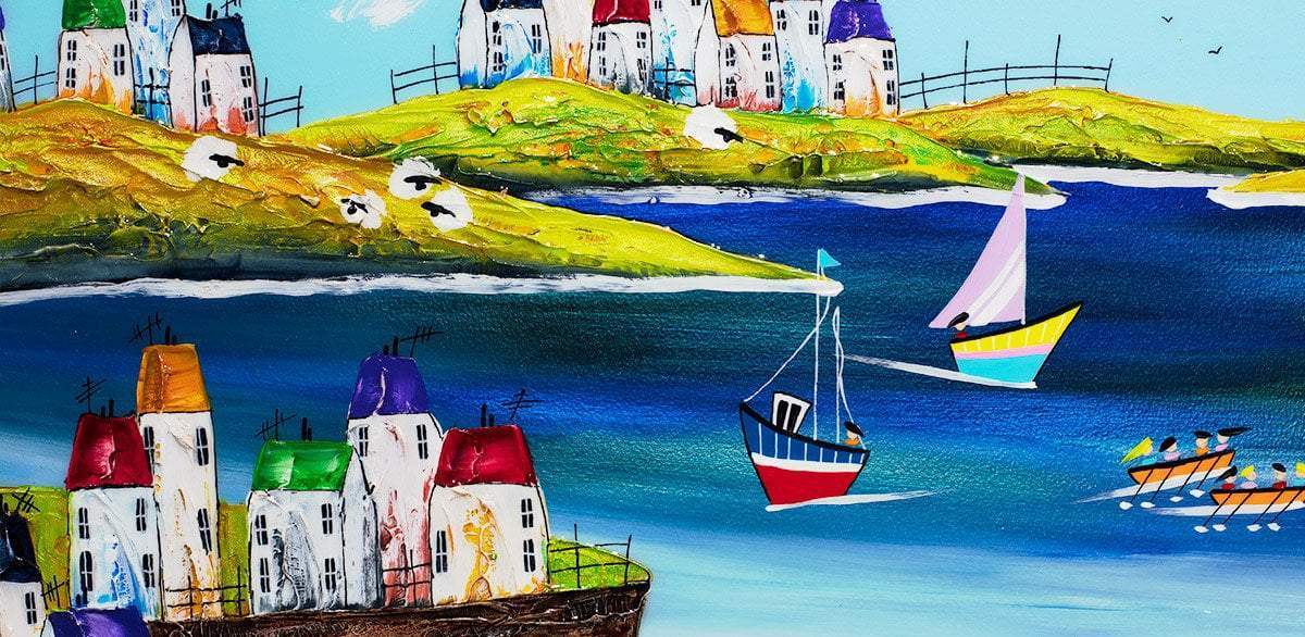 Seaside Fun - Original - SOLD by artist Rozanne Bell - Wyecliffe Galleries