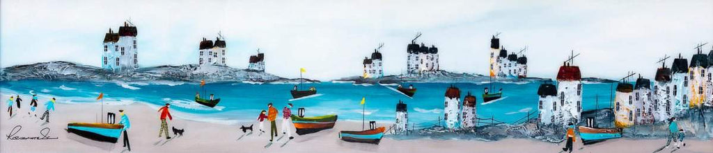 Seaside Walks - Original SOLD by artist Rozanne Bell - Wyecliffe Galleries