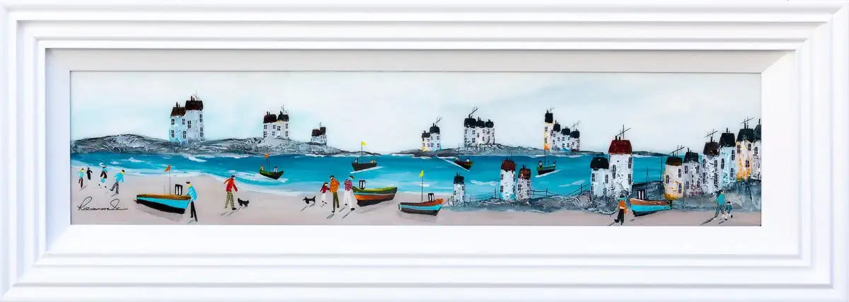 Seaside Walks - Original SOLD by artist Rozanne Bell - Wyecliffe Galleries