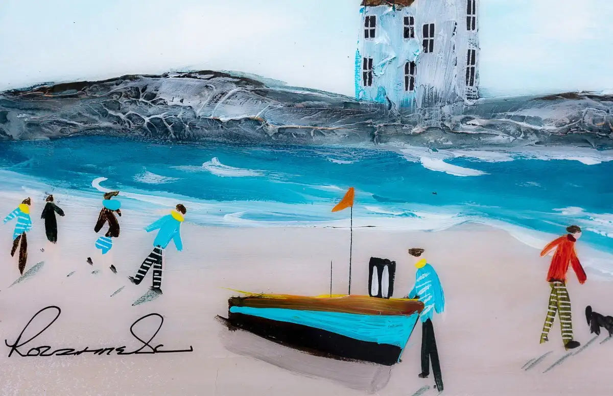 Seaside Walks - Original SOLD by artist Rozanne Bell - Wyecliffe Galleries
