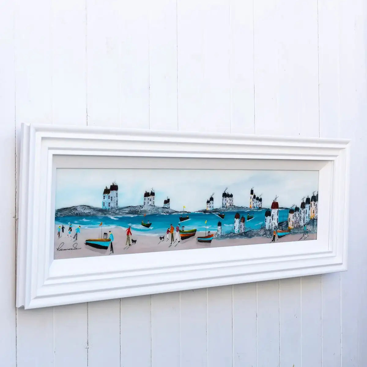 Seaside Walks - Original SOLD by artist Rozanne Bell - Wyecliffe Galleries