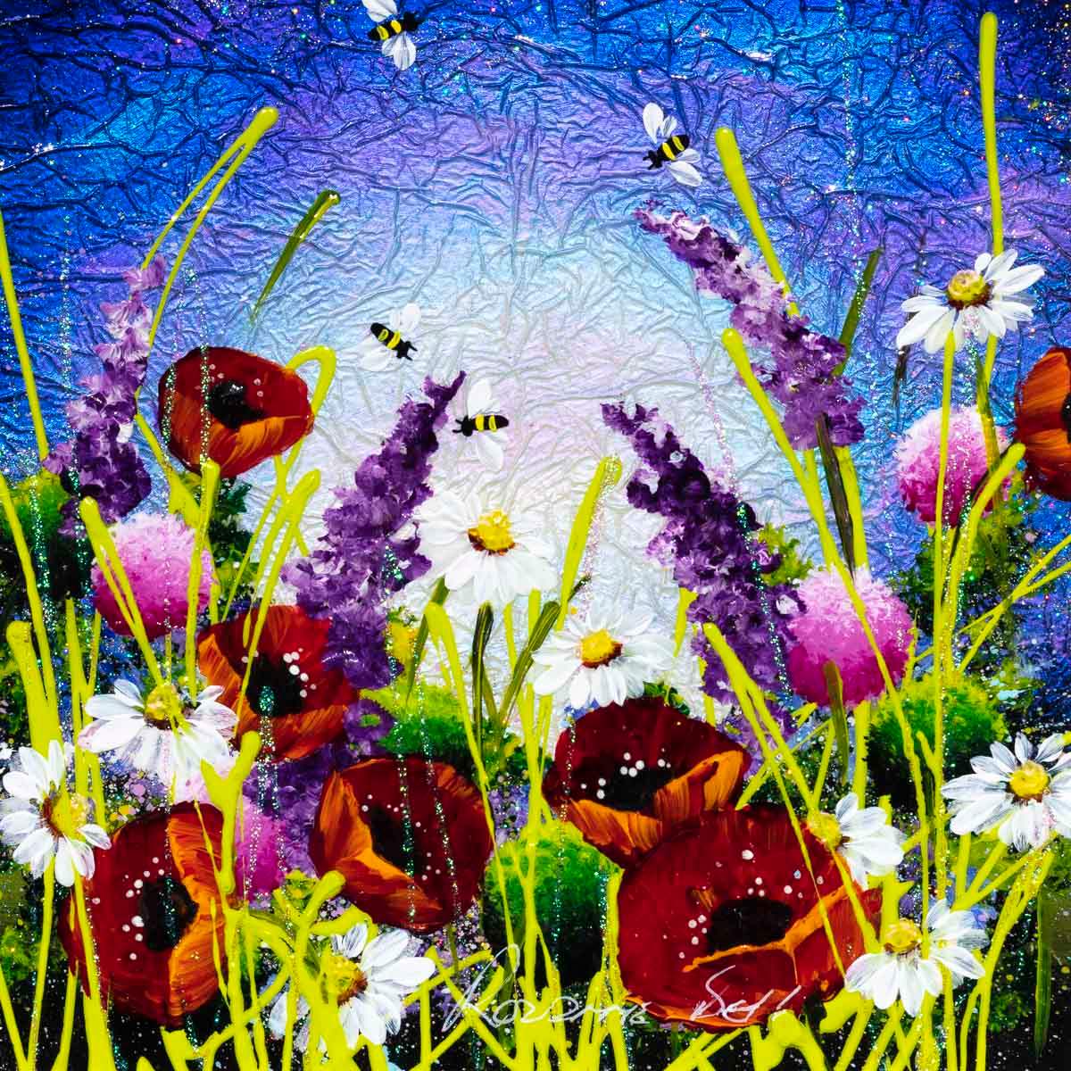 Serene Meadow I - Original - SOLD by artist Rozanne Bell - Wyecliffe Galleries