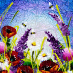 Serene Meadow I - Original - SOLD by artist Rozanne Bell - Wyecliffe Galleries