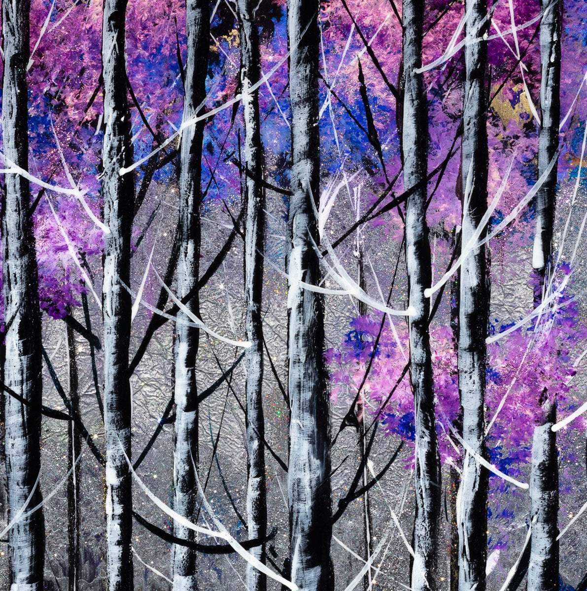 Shades of Purple - Original - SOLD by artist Rozanne Bell - Wyecliffe Galleries