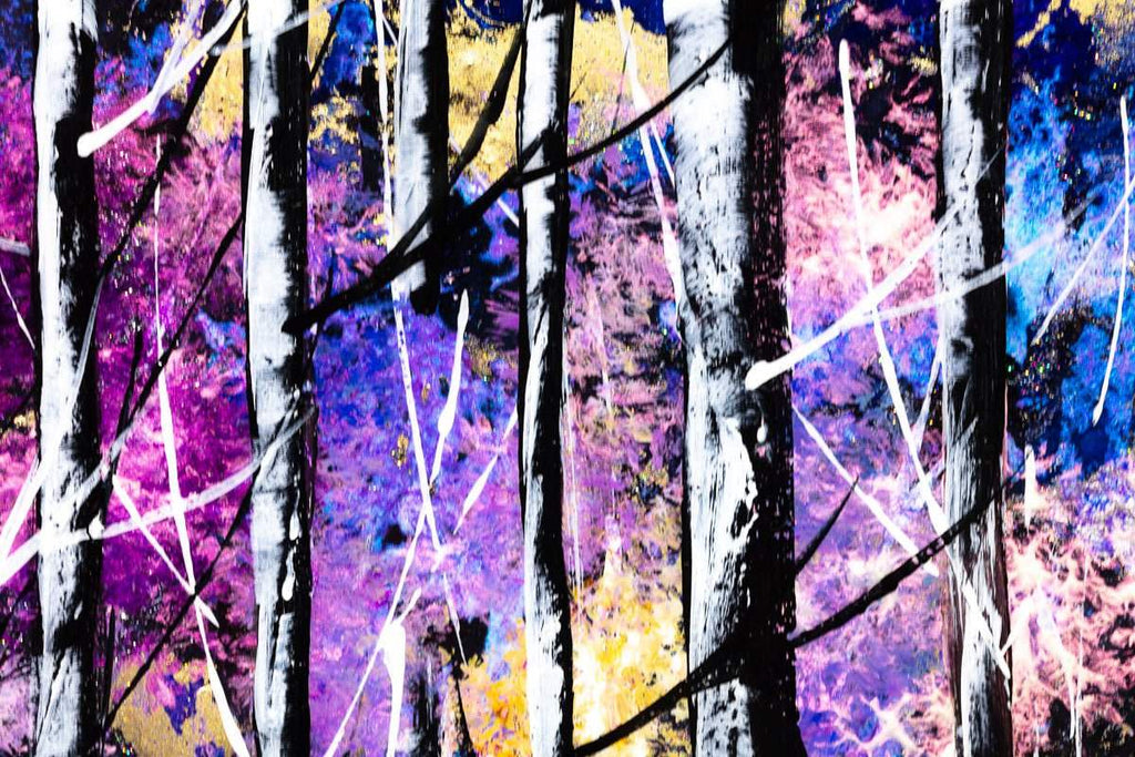 Shades of Purple - Original - SOLD by artist Rozanne Bell - Wyecliffe Galleries