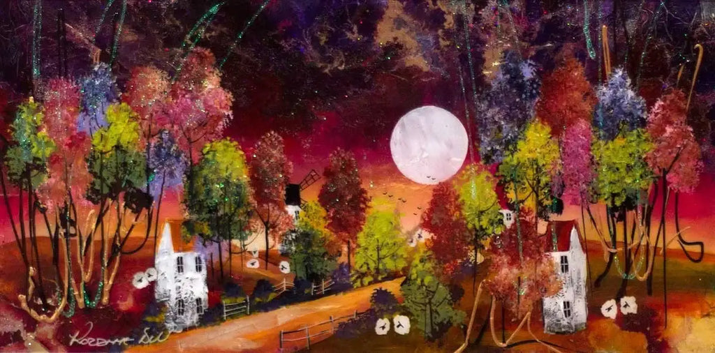 Shepherd's Moon I - SOLD by artist Rozanne Bell - Wyecliffe Galleries