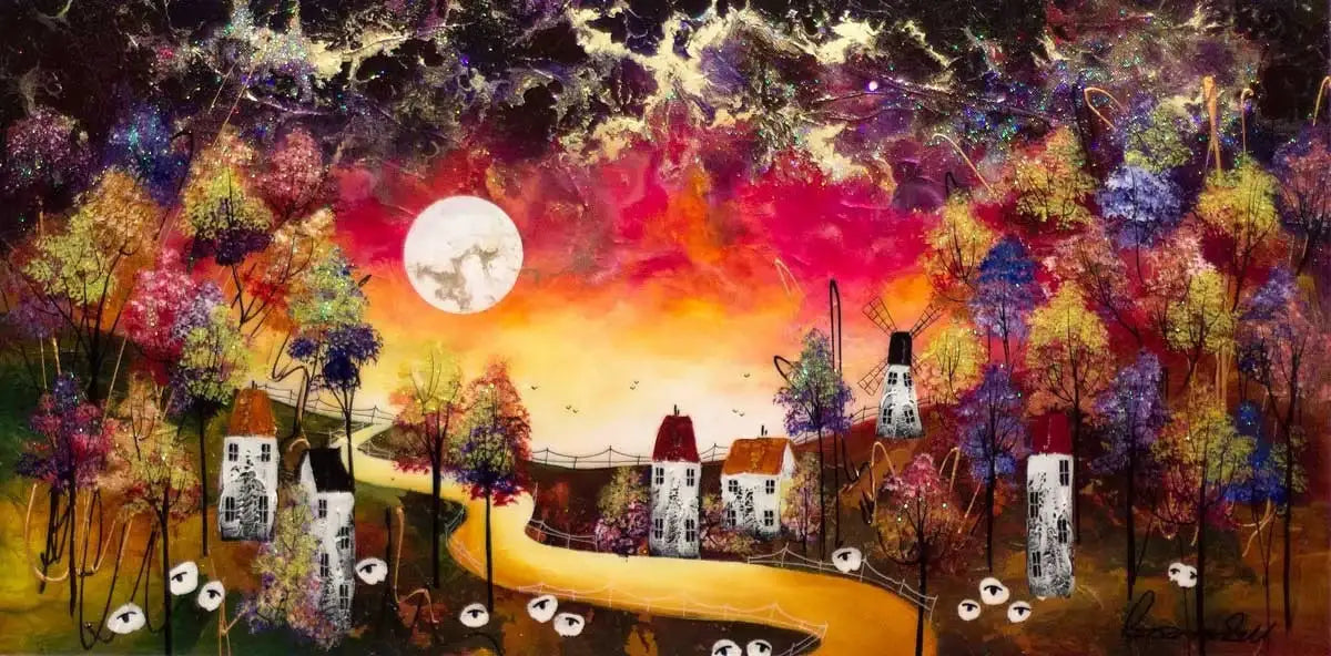 Shepherd's Moon II - SOLD by artist Rozanne Bell - Wyecliffe Galleries